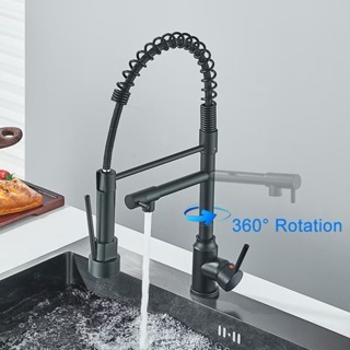 Torneira Premium De Cozinha Gourmet Alça Única Com Extensor De Spray Tubo De Água Flexível Superior Prateado Para Ajuste em Oferta na Shopee