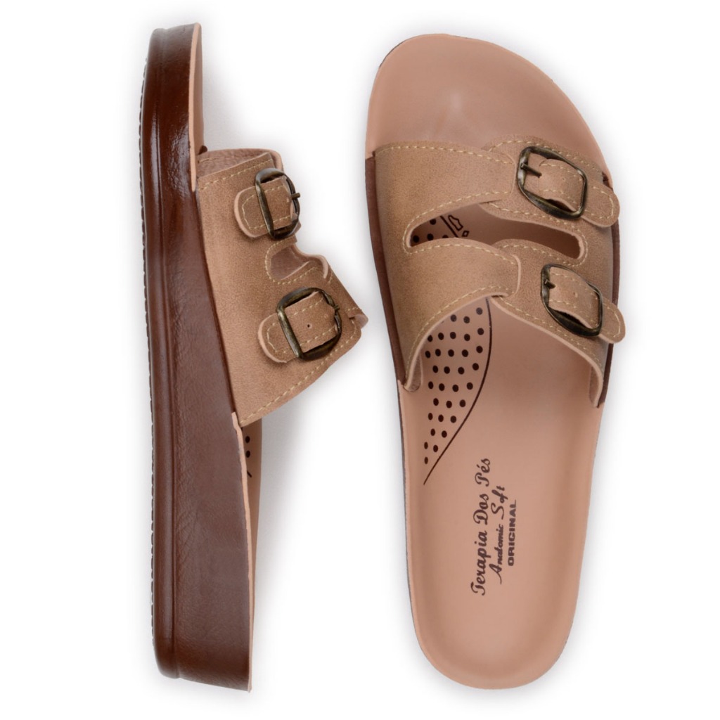 Chinela Ortopedica Esporão Anatomica Sandalia  Feminina Gravidas Inchaco Dores no Pé Fascite Plantar