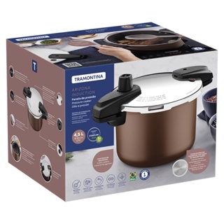 Panela de Pressão Tramontina Arizona Mocaccino  indução Revestimento Antiaderente 20cm 4,5L Starflon em Oferta na Shopee
