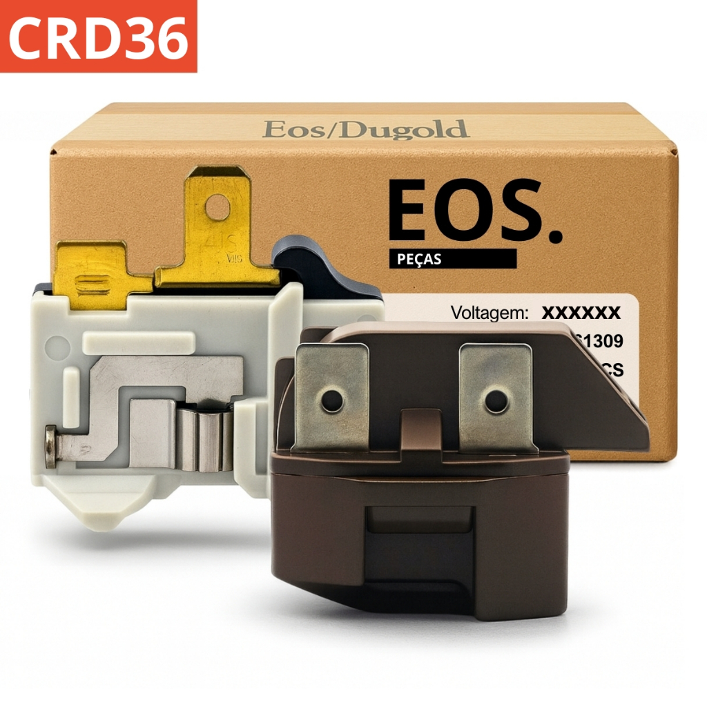 Conjunto Relé Ptc 127/220v Compatível Geladeira Consul Crd36  Defrost Duplex - 334l