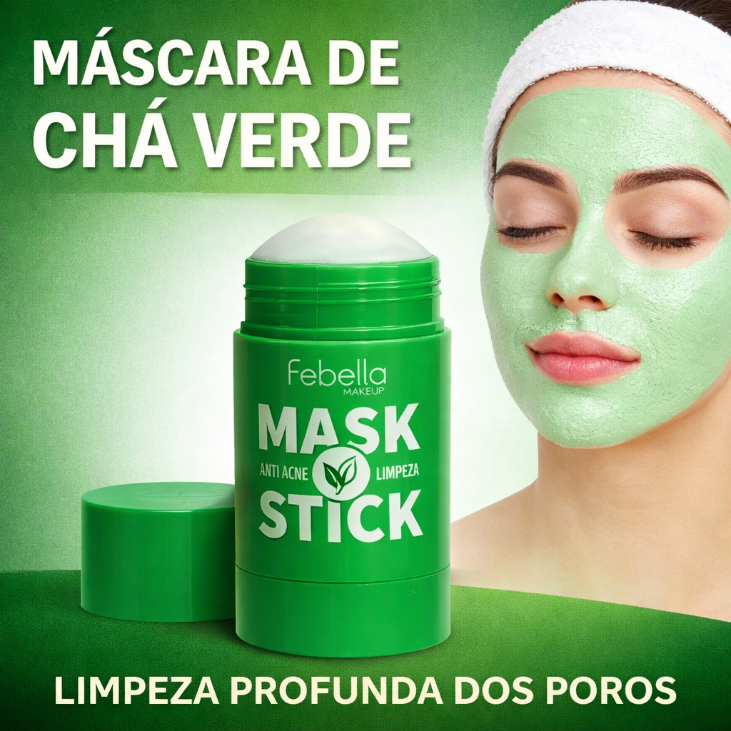 Mask Stick Chá Verde Febella Máscara Facial  Remove Cravos  Controla Oleosidade Anti Acne Hidratante