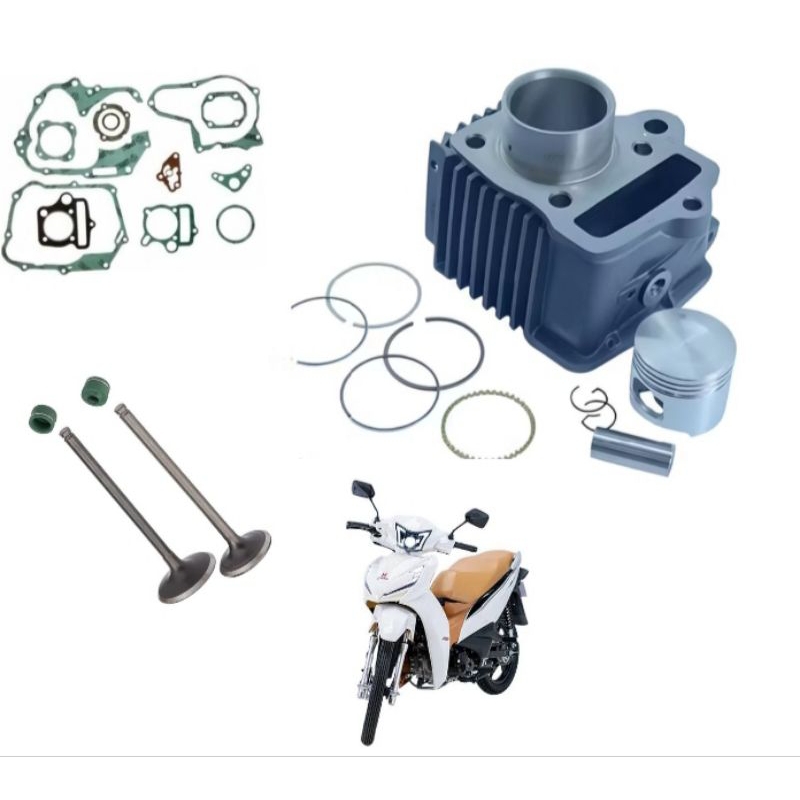 kit Cilindro Motor Juntas Válvulas Shineray Rio 125Cc