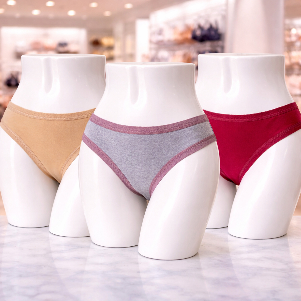 3 ou 5 Calcinhas de Algodão Feminina Confortável Básica e Estampada P ao GG Kit