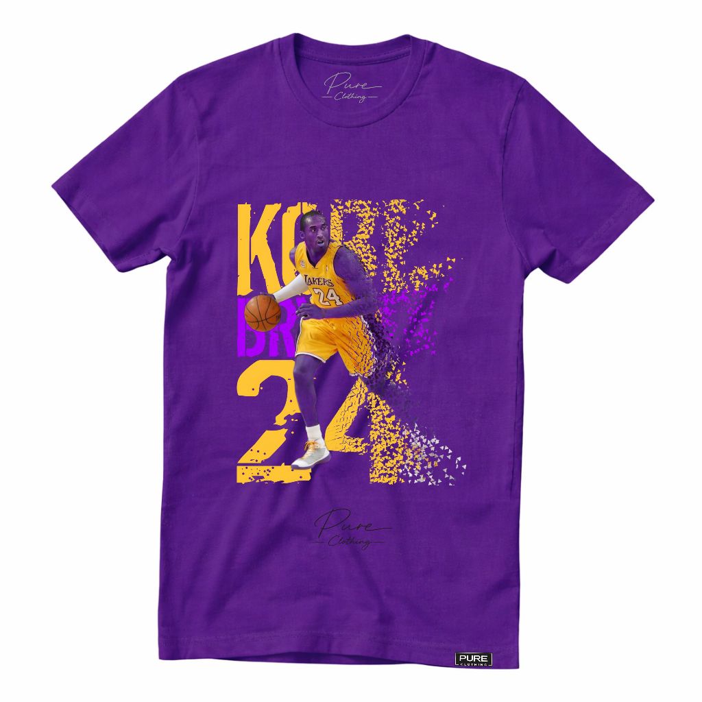 Camiseta Básica Premium Casual Kobe Bryant Lakers NBA - 100% Algodão Unissex - #24 Basquete