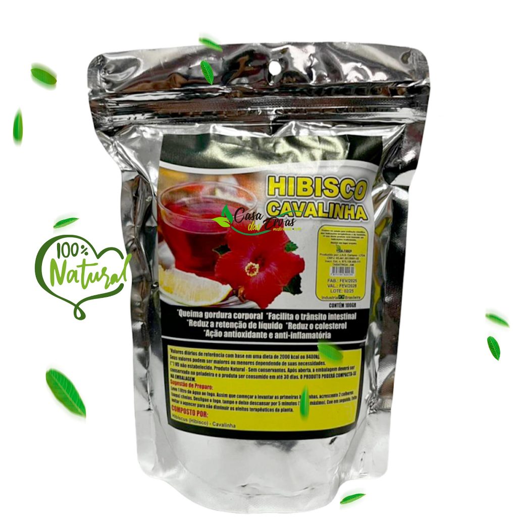 Chá Hibisco com Cavalinha  -  100g PREMIUM