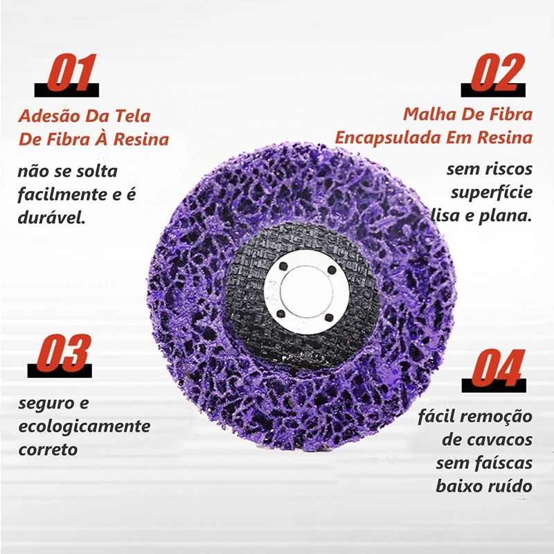 Kit 5 Discos de Limpeza Flap 115mm para Remover Tintas — foto 6