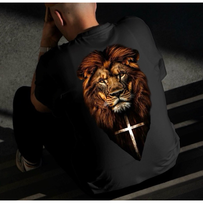 camiseta estampada tecido 100 algodão estampa religiosa nas na costa e na frente cores vibrantes que não desbotam