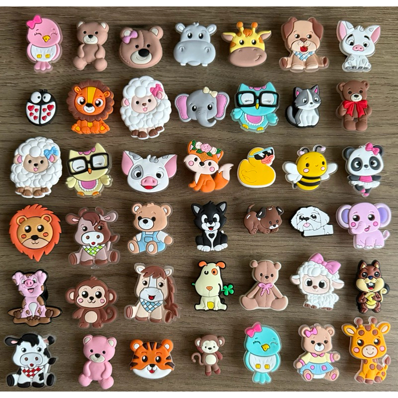 Aplique Emborrachado de Animais para Babuche