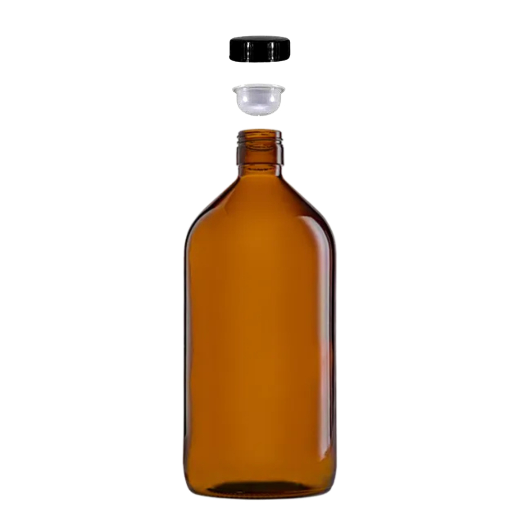 5 Growler Cerveja Artesanal 1 Litro Bocão Garrafa Vidro