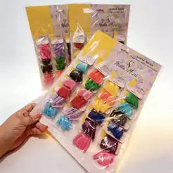 KIT de Unhas Postiças Coloridas Neon Cores Variadas Hello Mini OY660 C/ 24*20