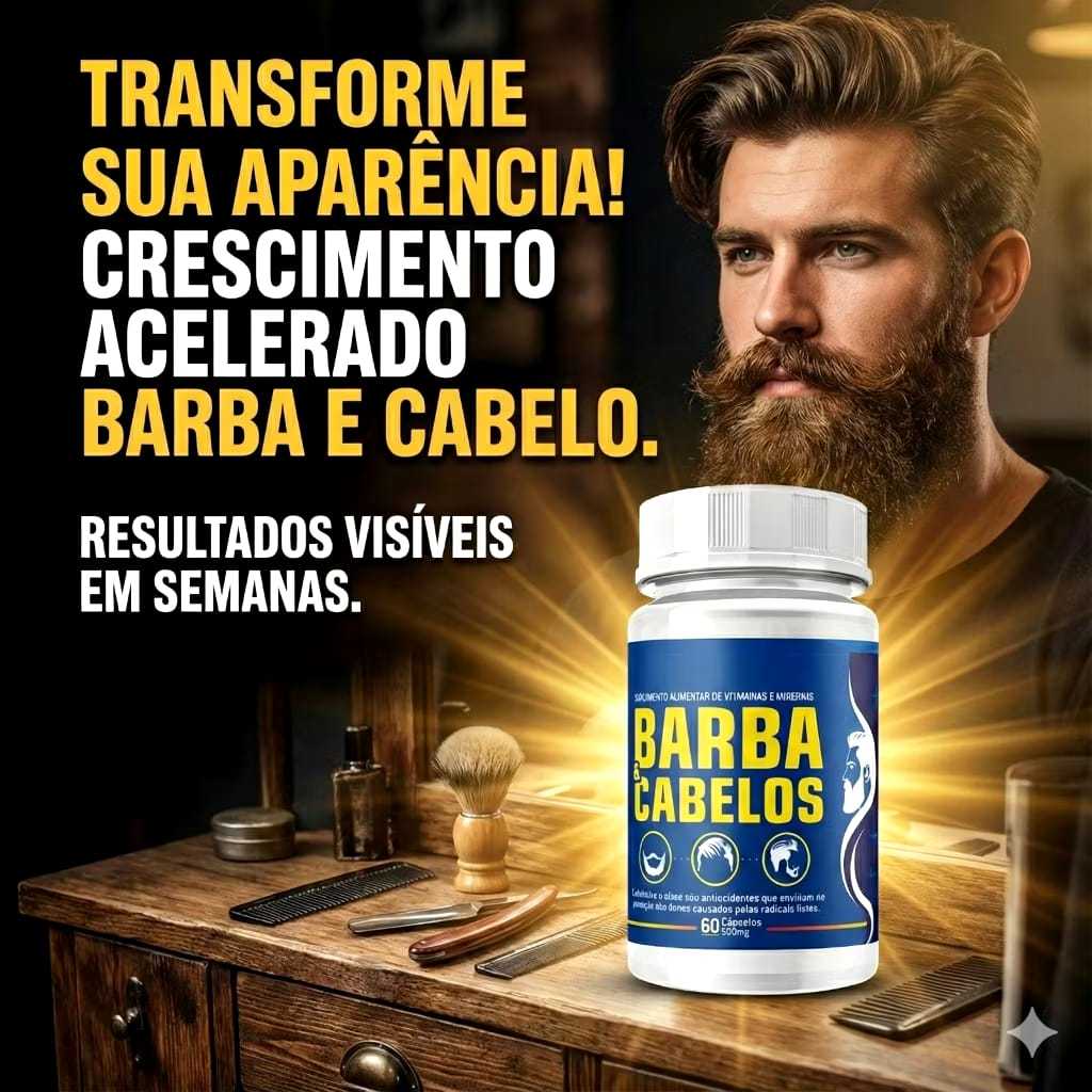 Suplemento Barba e Cabelo 60 Cápsulas 500mg