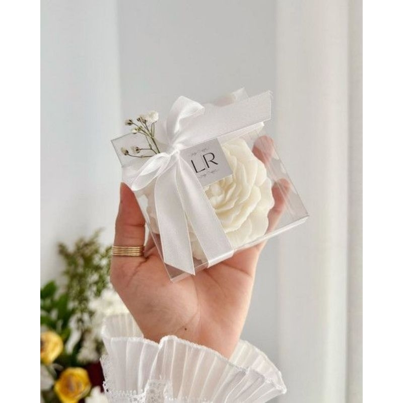 kit lembrancinha vela aromática peônia na caixa com TAG, lembrancinha para casamento, aniversário, 15 anos, personalizad