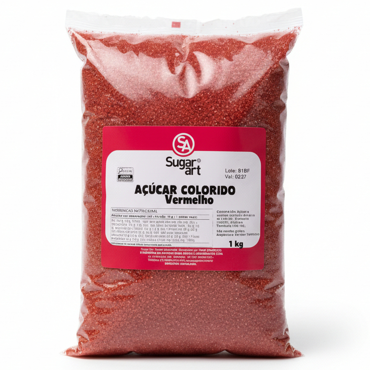 Açúcar Cristal Vermelho Algodão Doce Morango Amor Confeito Decoração Bolos Docinhos Pipoca em Oferta na Shopee