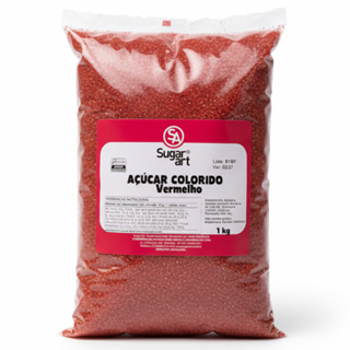 Açúcar Cristal Vermelho Algodão Doce Morango Amor Confeito Decoração Bolos Docinhos Pipoca em Oferta na Shopee