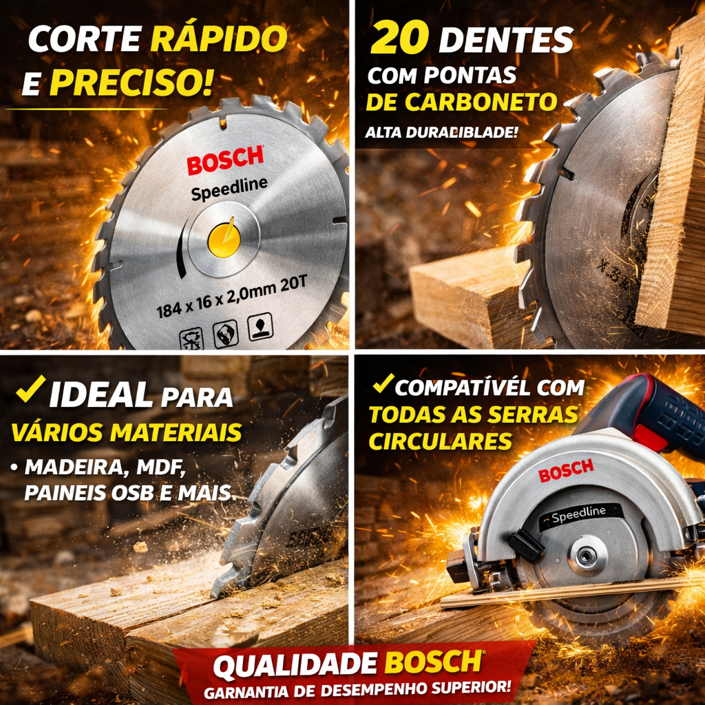 Disco para Serra Circular 7.1/4"SPEEDLINE 20 dentes-BOSCH — imagem 2 de 2