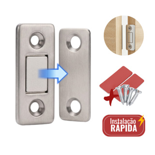 Fecho Magnético Armário Porta Gaveta Neodímio Trava Guarda Roupa Forte Imã em Oferta na Shopee