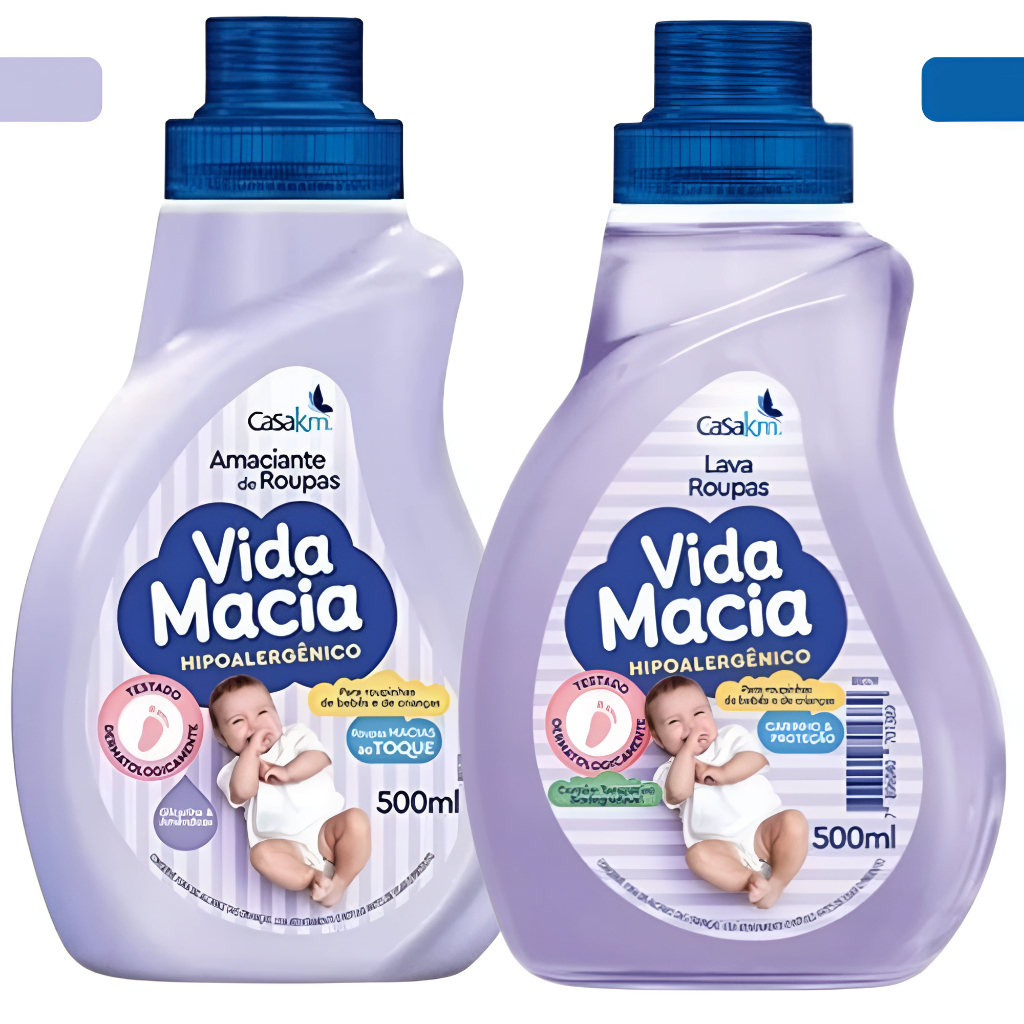 Kit Sabão e Amaciante Glicerina e Amêndoas 500ml