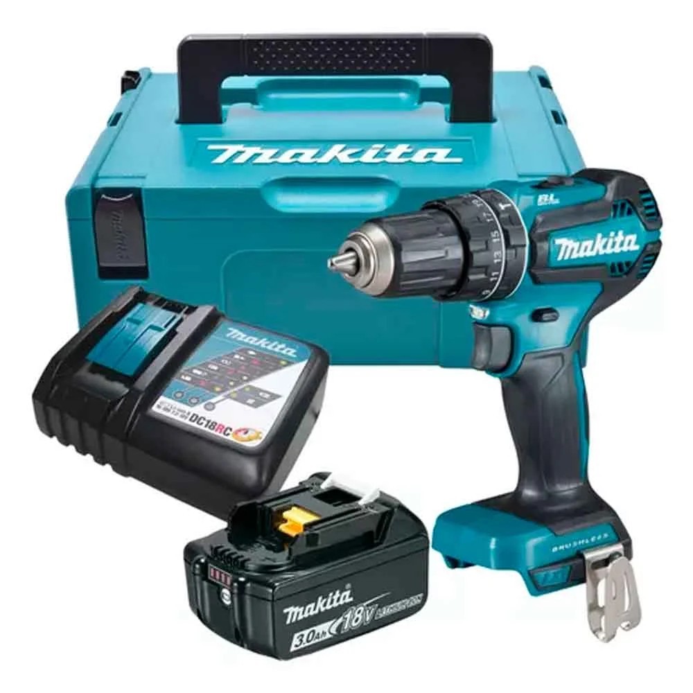 Furadeira Parafusadeira de Impacto 1/2" a Bateria 18V DHP485RF1J com Bateria e Carregador Makita