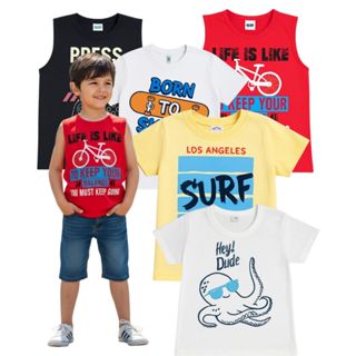 Kit 5 Camisetas Masculina Infantil Estampas Sortidas em Oferta na Shopee