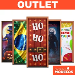 Capa De Porta Decoração Sublimado Em Tecido 0,80x2,10m - OUTLET