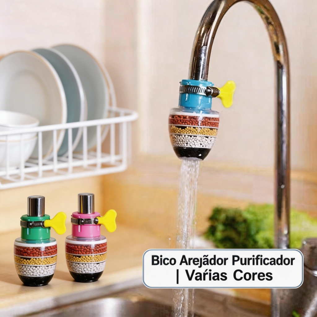 Bico Arejador Purificador de Água para Torneira, Rotação 360° e Filtração de Impurezas para Cozinha e Banheiro em Oferta na Shopee