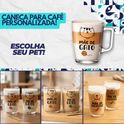 Caneca Personalizada Café e Chá 330ml Milão Mãe e Pai de Gato Estampas Diversas - Ruvolo