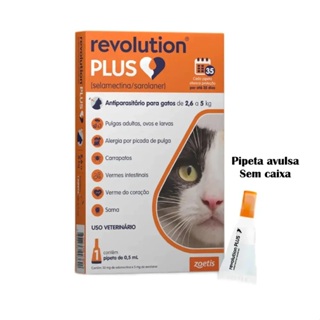 ANTIPULGAS REVOLUTION PLUS GATOS 2,6 a 5 KG 0,5ml 1 PIPETA AVULSA em Oferta na Shopee