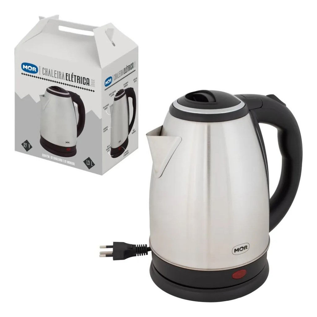 Chaleira elétrica da mor 1,9L  inox