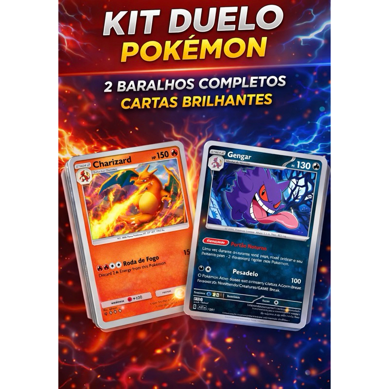 2 Decks completos Pokémon TCG ⭐ 120 Cartas | Pokémon Foil | Ideal para Iniciantes