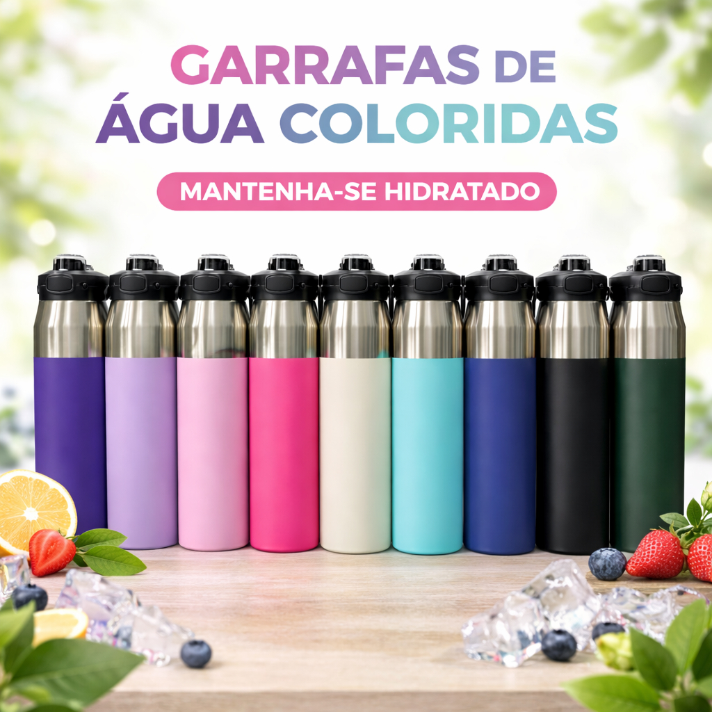 Garrafa Térmica Agua 1000ml Aço Inoxidável Com Alça Garrafa Térmica Café