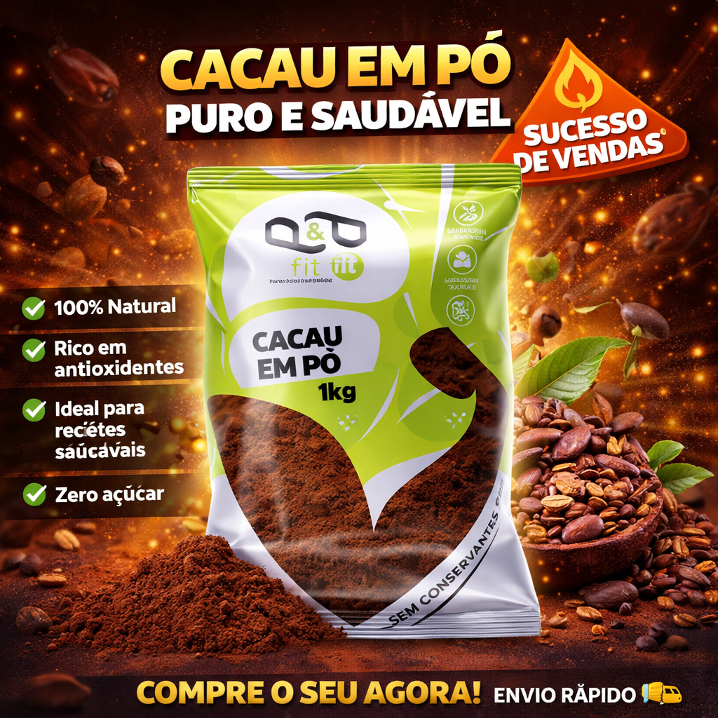 Cacau em Pó 100% Alcalino Puro Natural