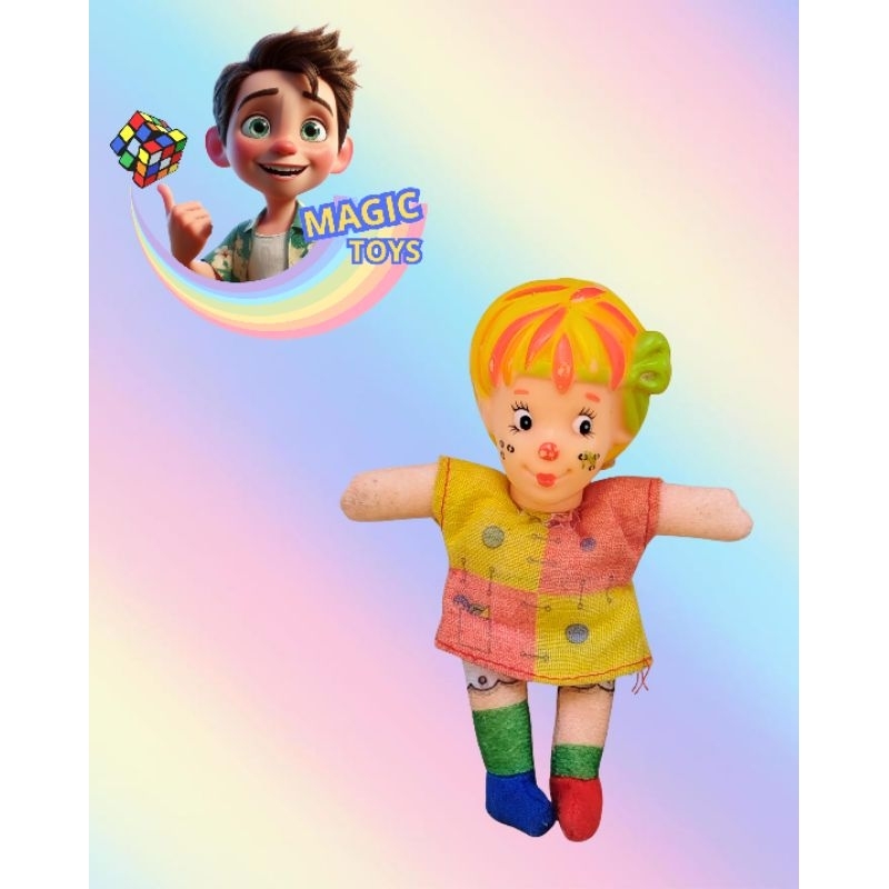 Boneca antiga miniatura Emília Fofolete Sítio do Pica Pau Amarelo, Estrela