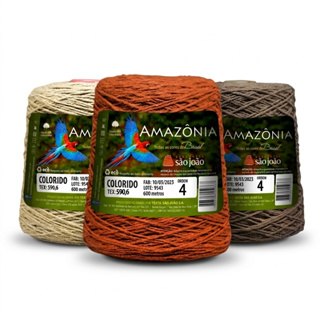 Barbante Número 4 Amazonia Para Crochê Colorido Entrega Rápida Promoção em Oferta na Shopee