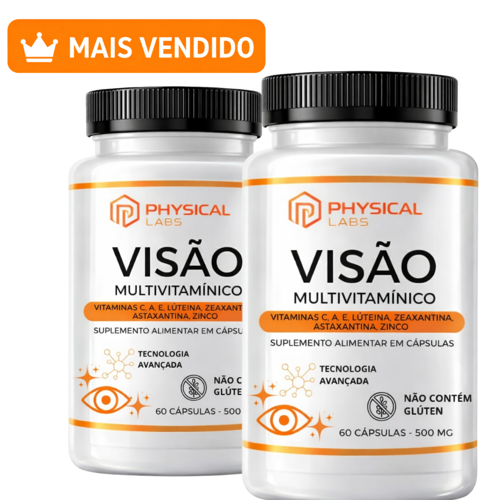 Kit 2 Vitamina para Visão Luteína Zeaxantina Physical Labs 120 Cápsulas 2 Meses Suplemento Saúde Ocular