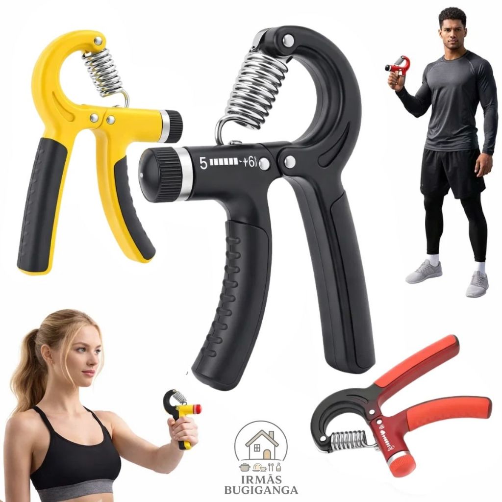 Hand Grip Flexor De Punho Com Mola Ajustável 5 a 60Kg Para Antebraço Exercício Fisioterapia de Mão