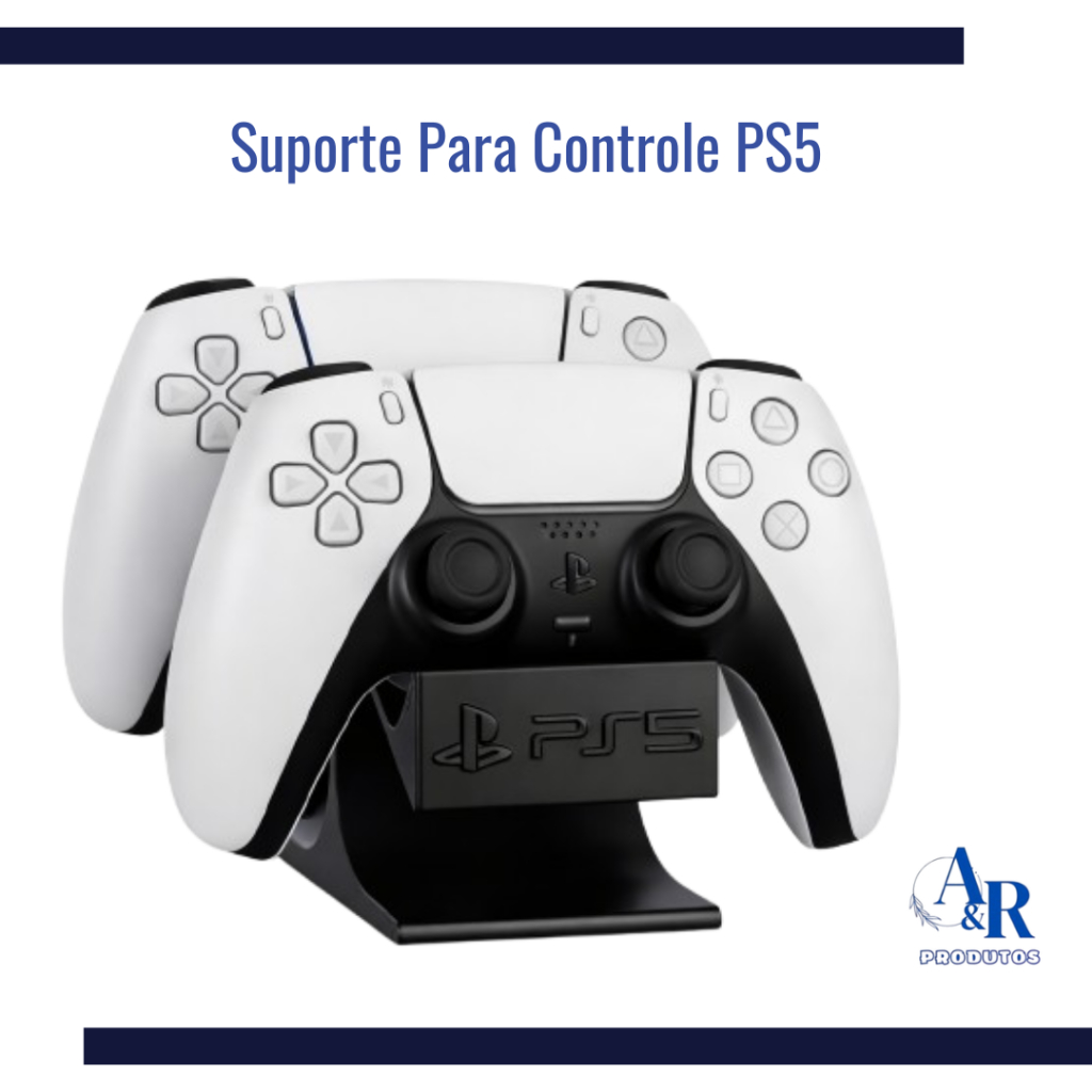 Suporte Para Controles PS5 DualSense – Base Setup Gamer Dualsense Dualshock de Mesa Organizador 1/2