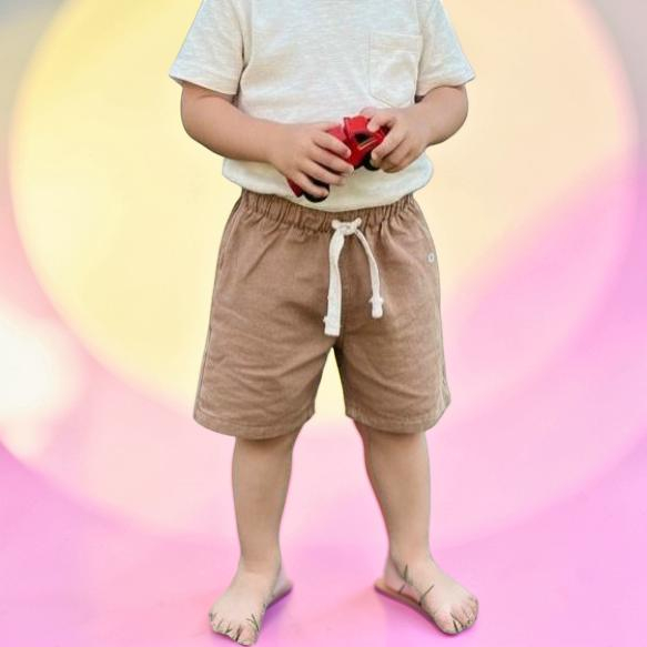 Short Infantil Menino em Linho 100% Puro - Conforto Leveza e Elegância - Achadinhos da Isis