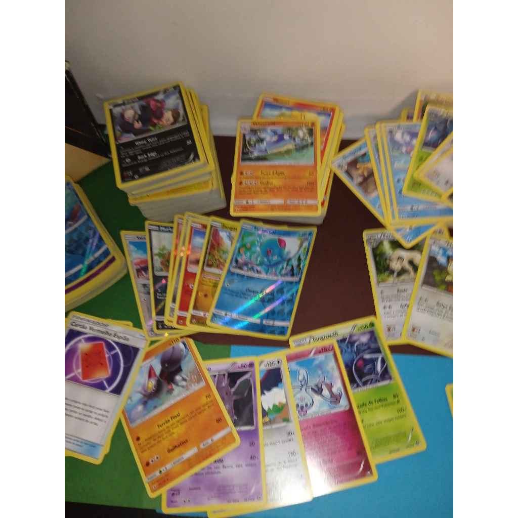 Super Lote 500 cartas pokemon Original com Pikachu 50+ Foil com rara etc