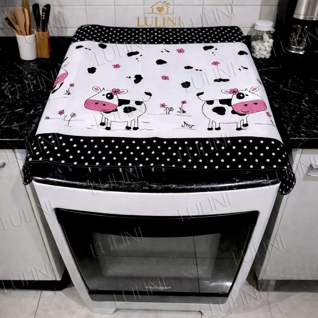 Capa de Fogão Pano Decoração Estampada Cozinha Casa Fogão 4 ou 6 Bocas