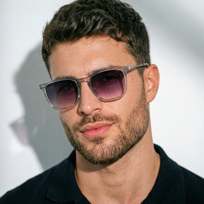 Óculos de Sol Quadrado Cinza Cristal Premium Vintage Tendencia Elegante uv400 Masculino Feminino em Oferta na Shopee