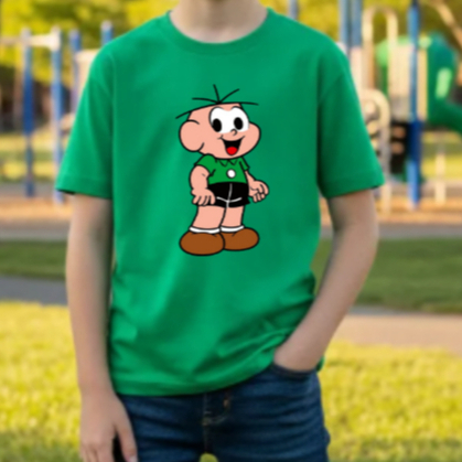 Camiseta Infantil Turma da Monica Divertida Aniversario Festa Magali Cebolinha Criança em Oferta na Shopee