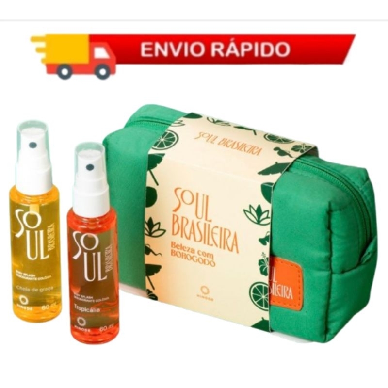 Kit Miniaturas Soul Brasileira Body Splash + Necessarie Dia Das Mães Hinode - 60ml Cada
