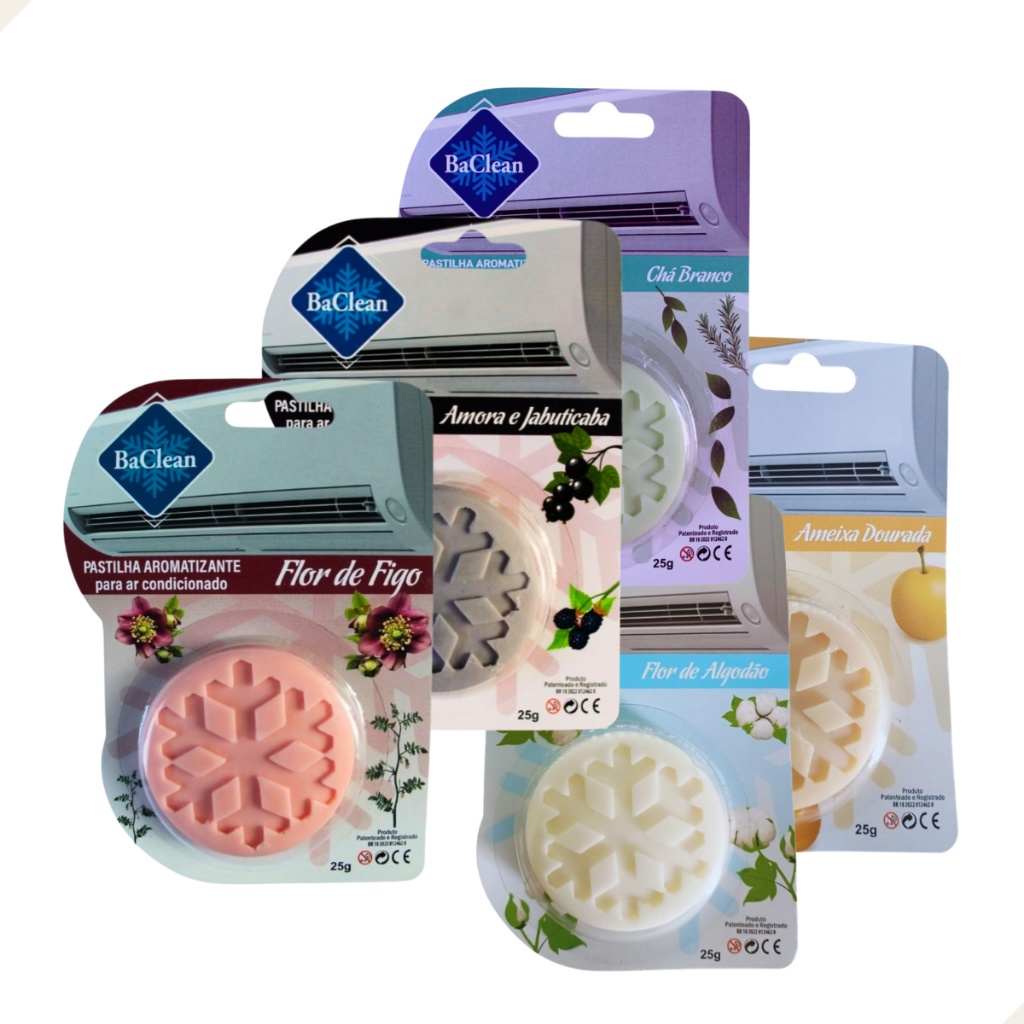 Pastilha Aromatizante Inibidora de Odores  Ar Acondicionado