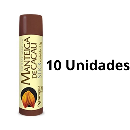 Kit 10 Unidades Manteiga De Cacau Naturavene Stick 3,8g