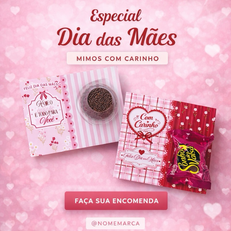Kit Embalagem para Blister – Dia das Mães (Card Personalizado)