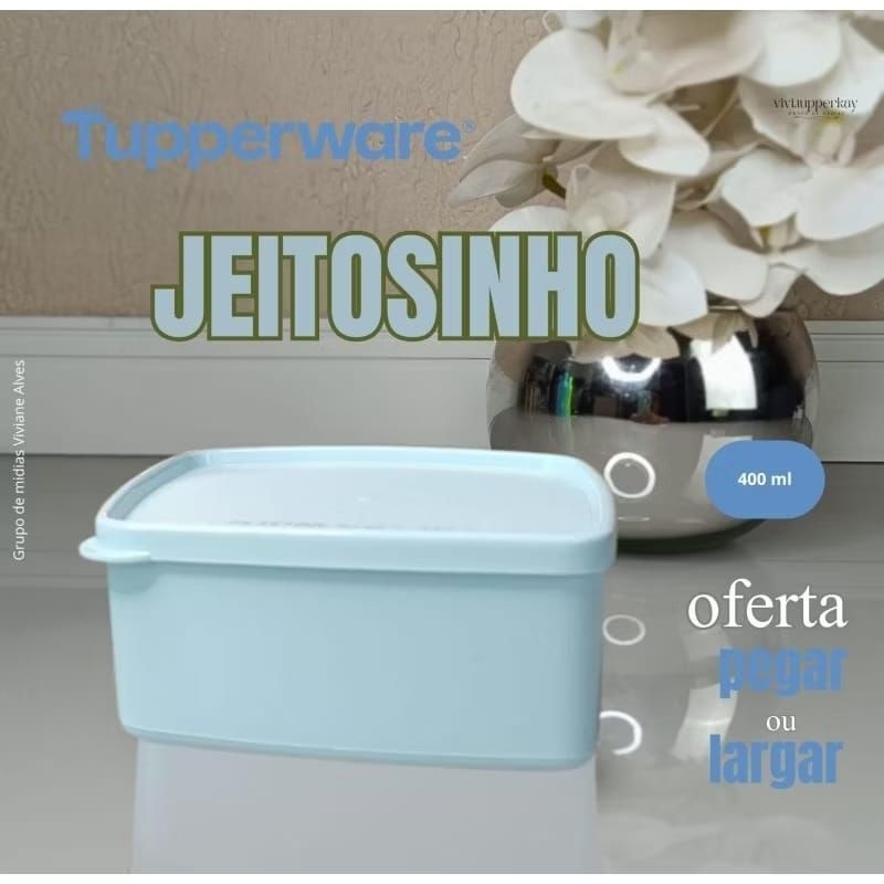 Linha Jeitosinho Tupperware 400ml - Aquamarine