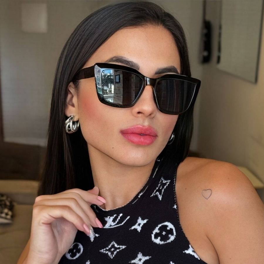Óculos Feminino Estilo Gatinho em Acetato Desiner Moderno Verão 2027 Com Proteção UV 400 Oferta