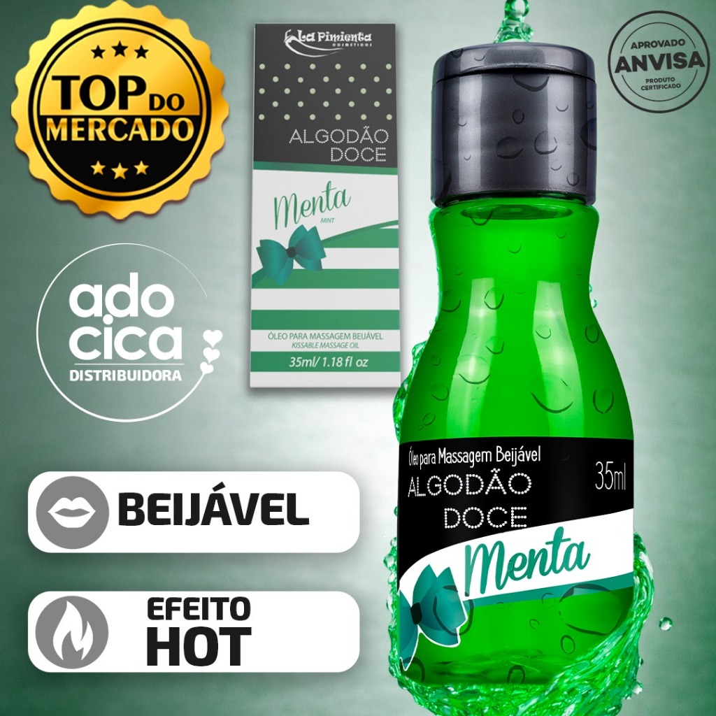 ÓLEO ALGODÃO DOCE BEIJÁVEL HOT PARA MASSAGEM