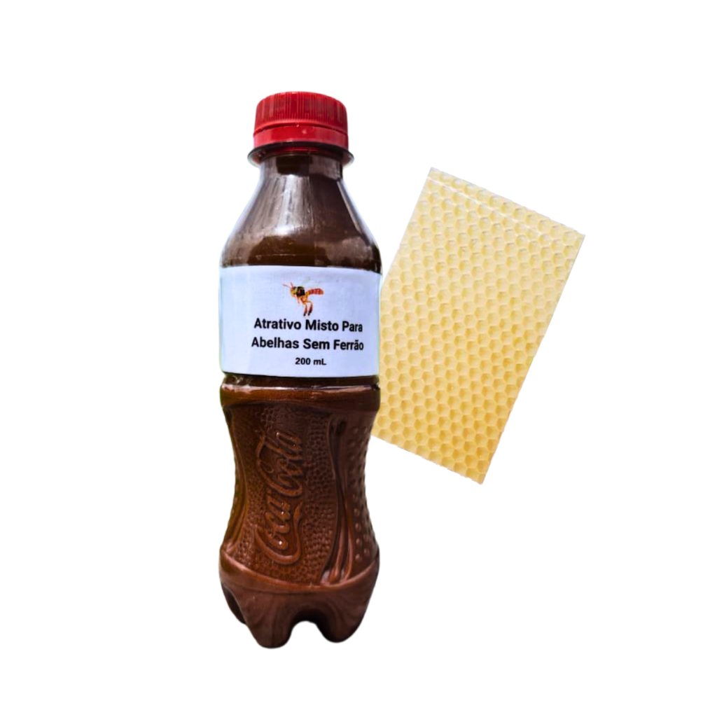 Atrativo misto para abelhas 200 ml + CERA - Captura Enxames Jataí Uruçu Mandaçaia Borá Tubuna Mirim Lambe Olhos etc