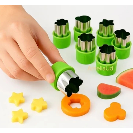 Cortadores De Frutas, Legumes E Massas Kit 9/18pcs  Moldes Decorativos Para Biscoitos E Doces